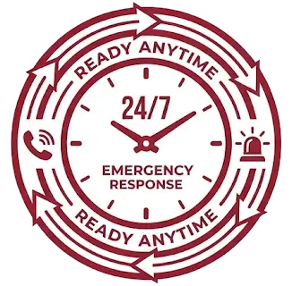 24/7 emergency response badge